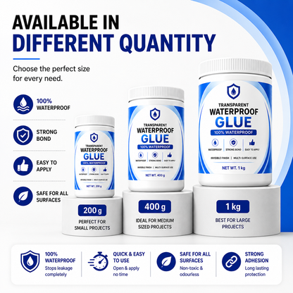 Transparent Waterproof Glue + Free Brush 🔥- Buy 1 Get 1 Free