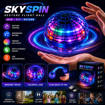 SkySpin-Gesture Flight Ball  USB Rechargeable Gesture Control LED Lighting