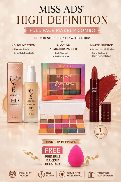 MISS ADS High Definition Full Face Makeup Combo