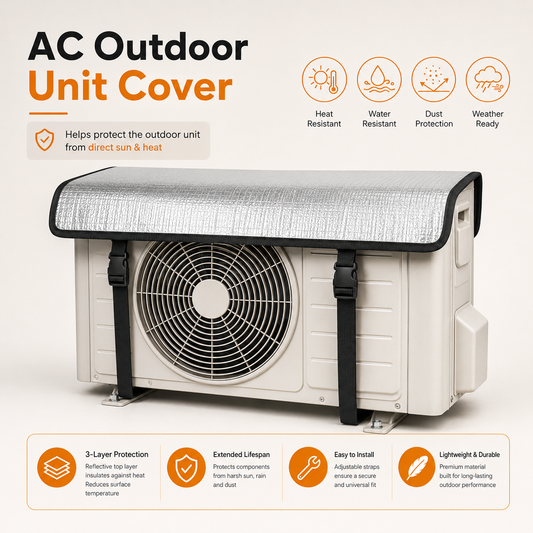 AC Outdoor Unit Protector Aluminum Cover With Straps