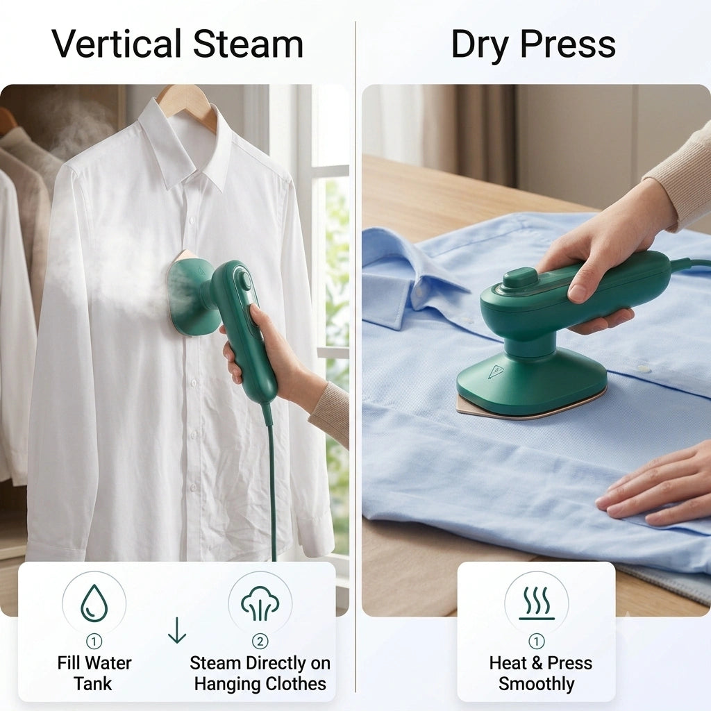 PressPro™ Handheld Garment Steamer | 30-Second Wrinkle Remover