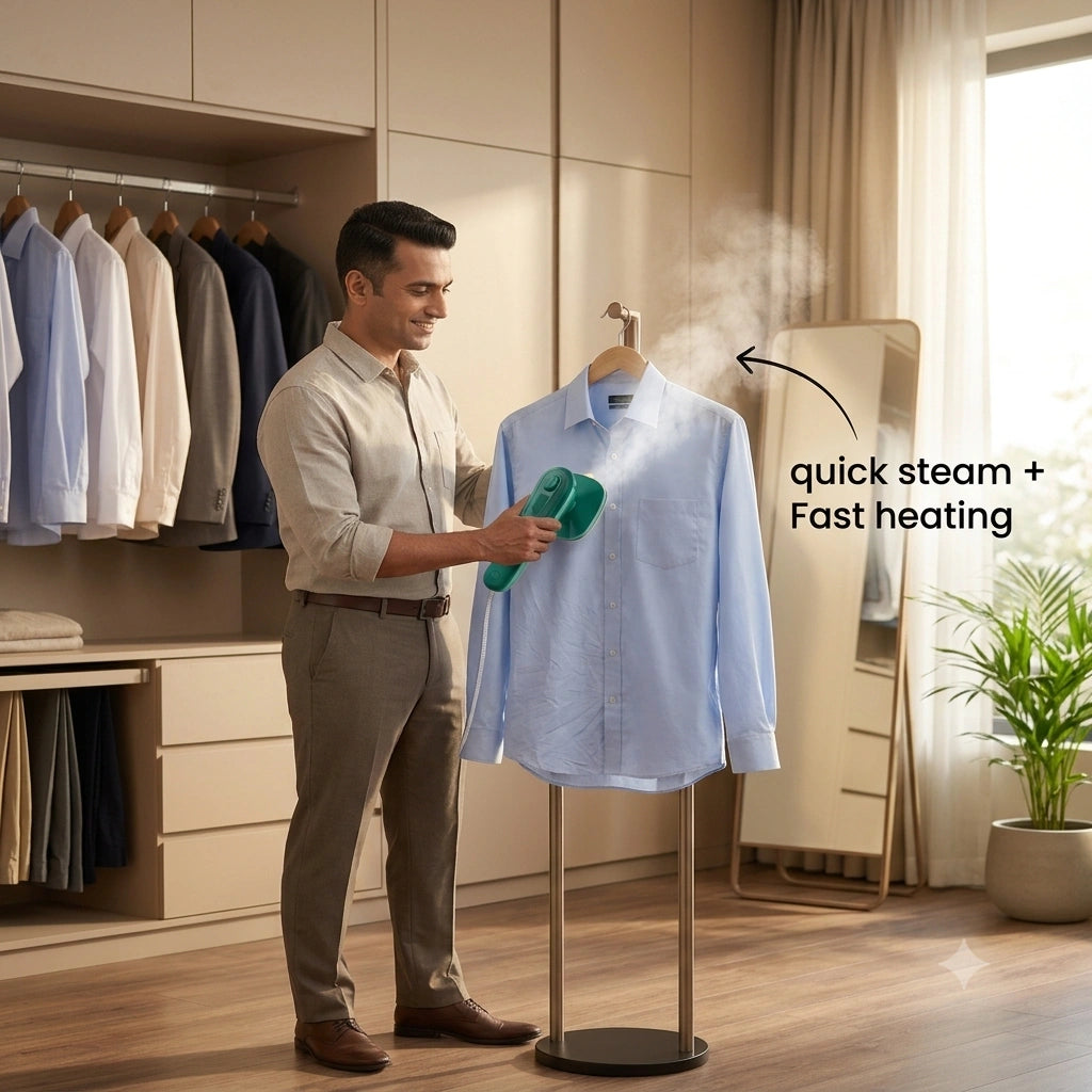 PressPro™ Handheld Garment Steamer | 30-Second Wrinkle Remover