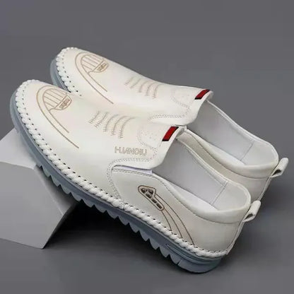 👟 112 White Synthetic Leather Casual Shoes For Men