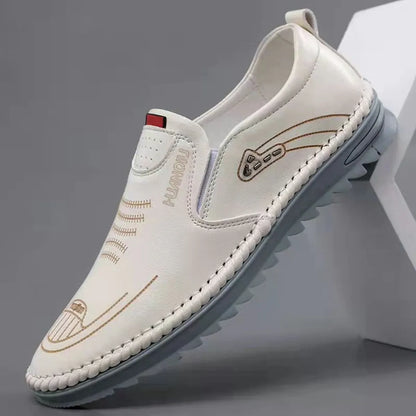 👟 112 White Synthetic Leather Casual Shoes For Men