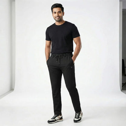 Pack of 3 Mega-Offer 😍 Premium-Quality Smooth Soft Stretch Lycra Pants (Black, Grey And Dark Blue)
